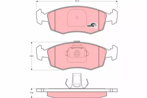 TRW Brake Pad Set, disc brake (GDB1383)