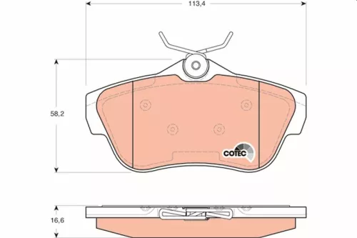 TRW Brake Pad Set, disc brake (GDB1740)