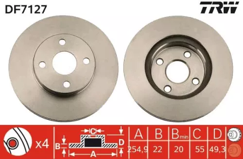 TRW Brake Disc (DF7127)