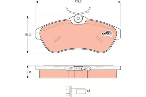TRW Brake Pad Set, disc brake (GDB1496)