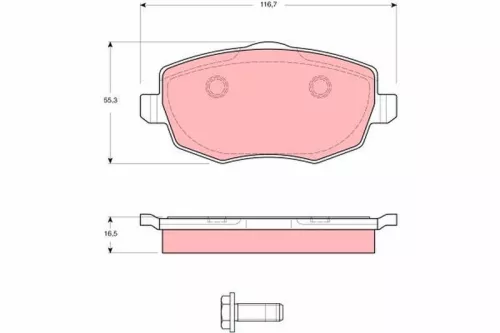 TRW Brake Pad Set, disc brake (GDB1592)
