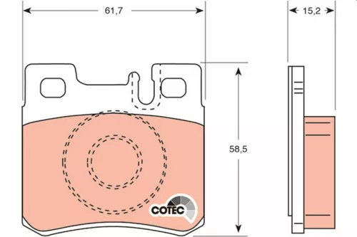 TRW Brake Pad Set, disc brake (GDB987)