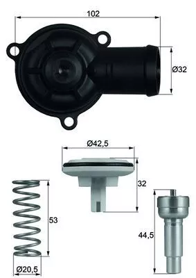 MAHLE Thermostat, coolant (TI22087D)