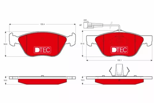 TRW Brake Pad Set, disc brake (GDB1212DTE)