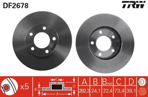 TRW Brake Disc (DF2678)