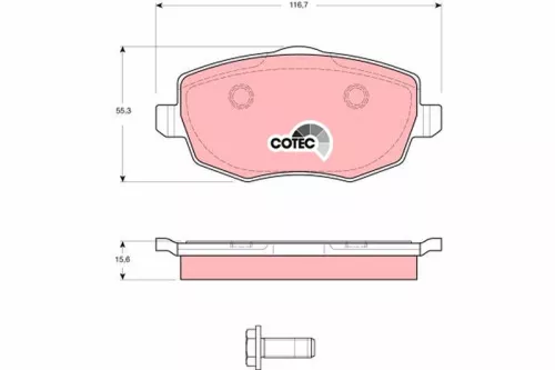 TRW Brake Pad Set, disc brake (GDB1593)