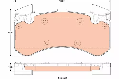TRW Brake Pad Set, disc brake (GDB1911)