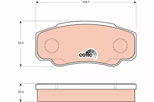 TRW Brake Pad Set, disc brake (GDB3441)