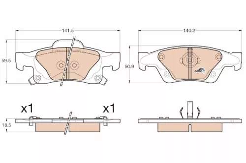 TRW Brake Pad Set, disc brake (GDB4448)