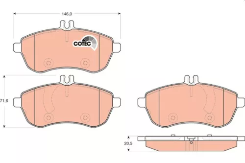 TRW Brake Pad Set, disc brake (GDB1736)