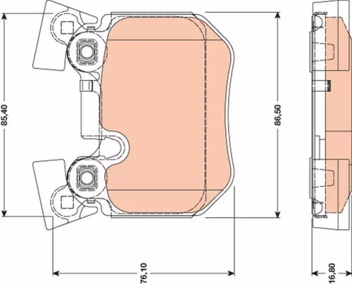TRW Brake Pad Set, disc brake (GDB1795)