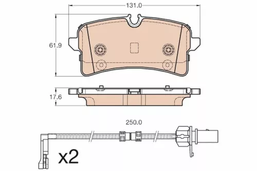 TRW Brake Pad Set, disc brake (GDB1975)