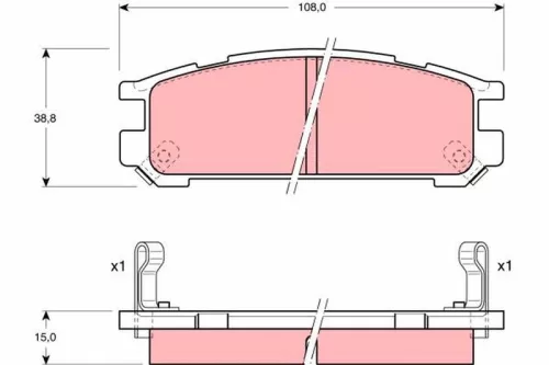 TRW Brake Pad Set, disc brake (GDB990)