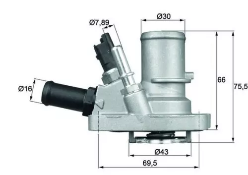 MAHLE Thermostat, coolant (TI14488)