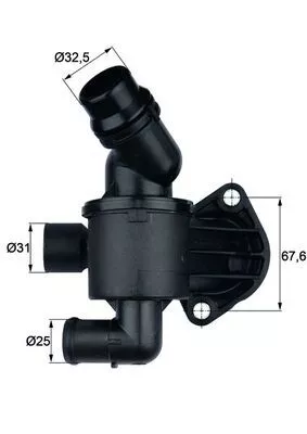 MAHLE Thermostat, coolant (TI3487)