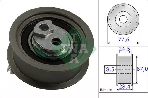 Schaeffler INA Tensioner Pulley, timing belt (531085110)