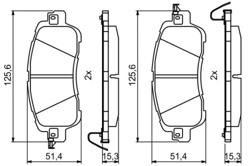 BOSCH Brake Pad Set, disc brake (0986494832)