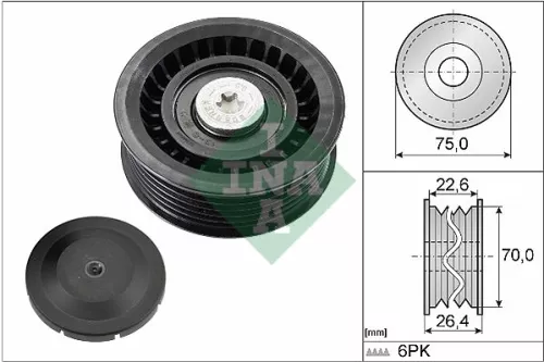 Schaeffler INA Deflection/Guide Pulley, V-ribbed belt (532034410)