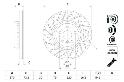 BOSCH Brake Disc (0986479E10)