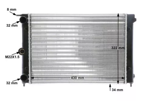 MAHLE Radiator, engine cooling (CR342000S)