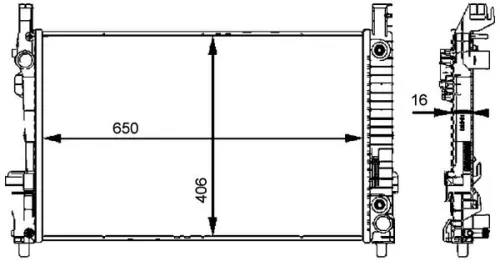 MAHLE Radiator, engine cooling (CR661000P)