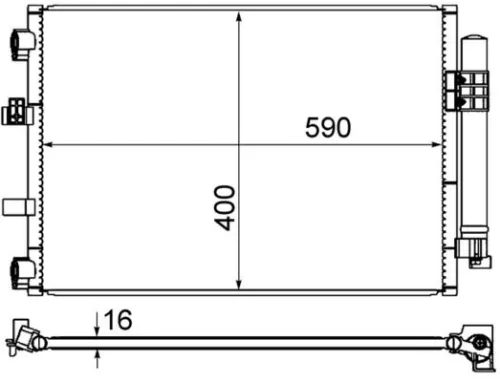 MAHLE Condenser, air conditioning (AC861000S)