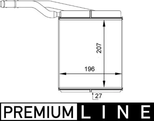 MAHLE Heat Exchanger, interior heating (AH143000P)