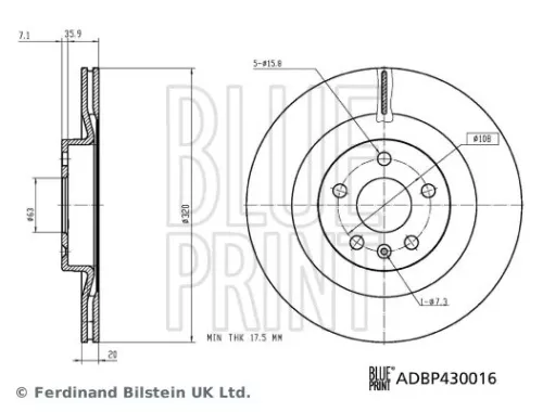 BLUE PRINT Brake Disc (ADBP430016)