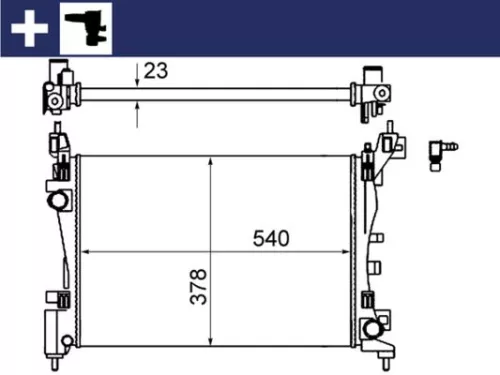 MAHLE Radiator, engine cooling (CR1121000S)