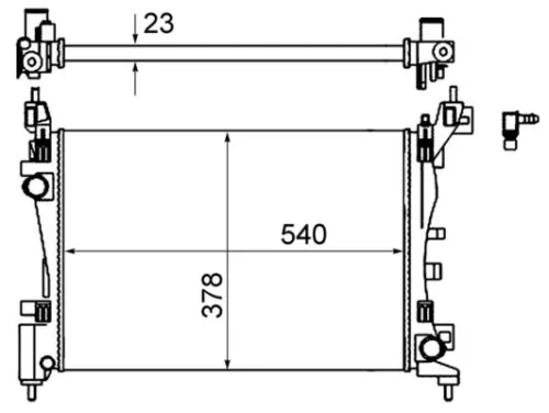 MAHLE Radiator, engine cooling (CR1121000S)