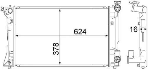 MAHLE Radiator, engine cooling (CR1529000S)