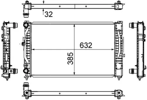 MAHLE Radiator, engine cooling (CR647000S)