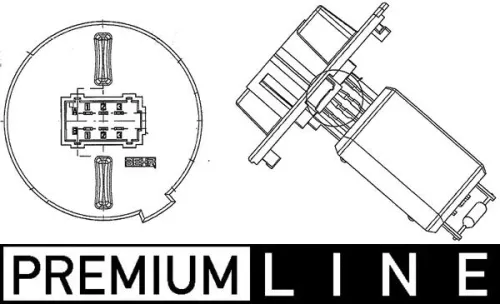 Resistor, interior blower