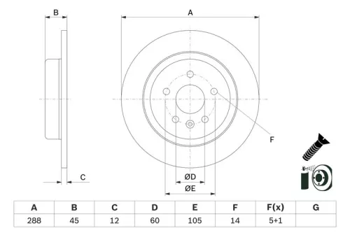 BOSCH Brake Disc (0986479D90)