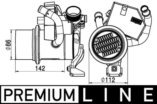 MAHLE Cooler, exhaust gas recirculation (CE5000P)