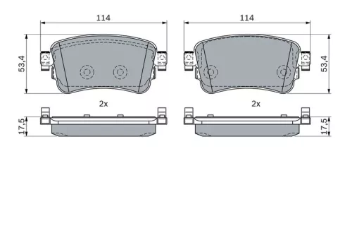 BOSCH Brake Pad Set, disc brake (0986424437)