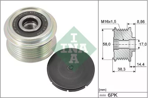 Schaeffler INA Alternator Freewheel Clutch (535029610)