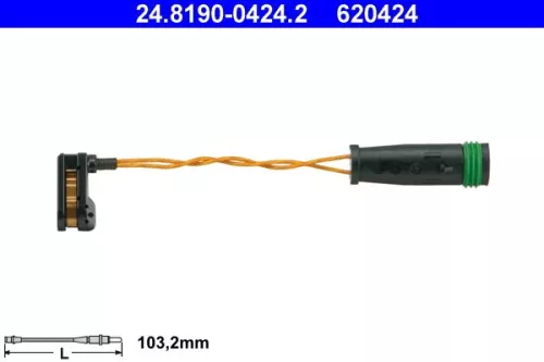 Warning Contact, brake pad wear
