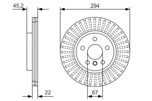 BOSCH Brake Disc (0986479C91)