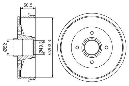 BOSCH Brake Drum (0986477197)