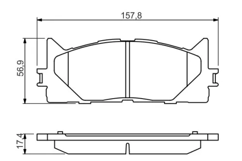 BOSCH Brake Pad Set, disc brake (0986494430)