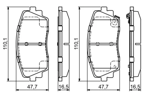 BOSCH Brake Pad Set, disc brake (0986494688)