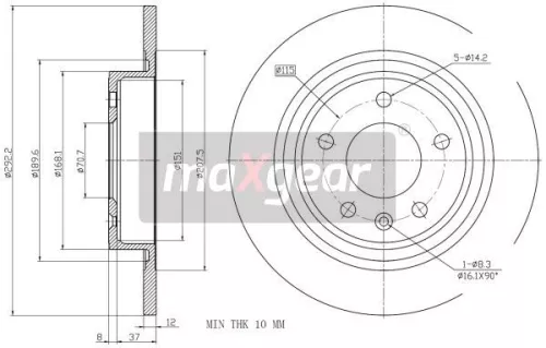 MAXGEAR Brake Disc (19-2331MAX)