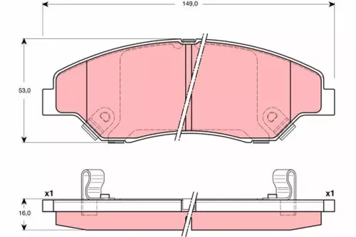 TRW Brake Pad Set, disc brake (GDB3241)