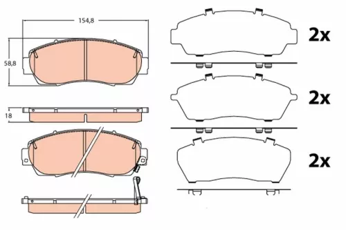 TRW Brake Pad Set, disc brake (GDB3581)