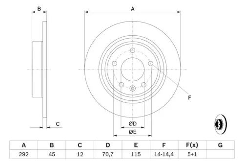 BOSCH Brake Disc (0986479C58)