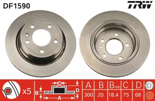 TRW Brake Disc (DF1590)