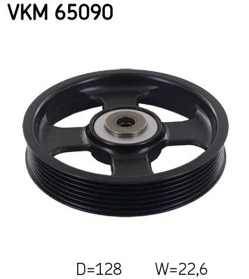SKF Deflection/Guide Pulley, V-ribbed belt (VKM65090)