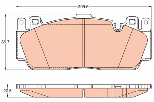 TRW Brake Pad Set, disc brake (GDB2020)