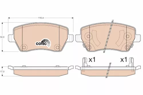 TRW Brake Pad Set, disc brake (GDB3546)